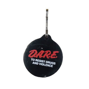 Dare To Resist Drugs And Violence Black Small Keychain Clip